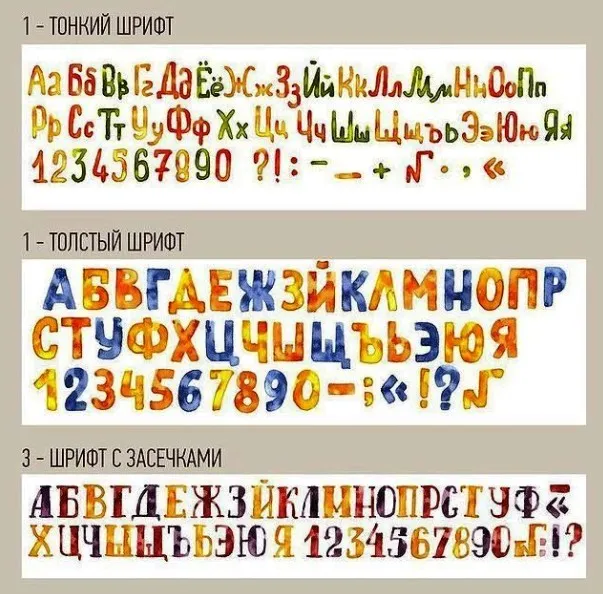 [PSD] Акварельный алфавит. Тариф «Все 3 шрифта» (Ксения Фёдорова)