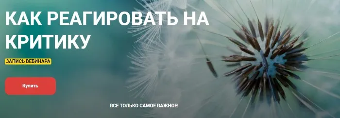 Как реагировать на критику (Наталья Волдуева)