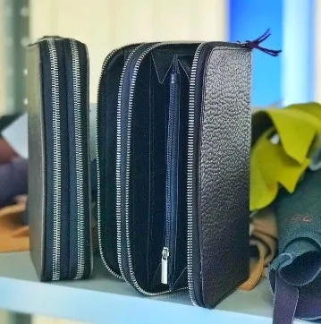 Кошелек с двумя молниями [leatherschool]