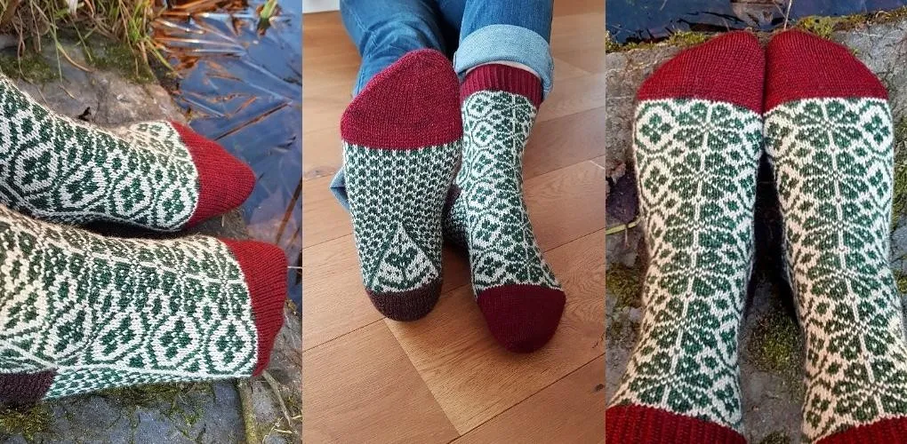 [Вяжи.ру]  Вязаные жаккардовые носки Hopesocks (Catharina Duden)