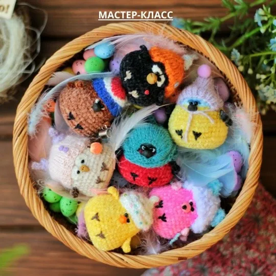 [koturgina_toys] Гнездо. Снегирь,фламинго, цыплёнок, ворона, воробей, синичка, сова (Татьяна Котюргина)