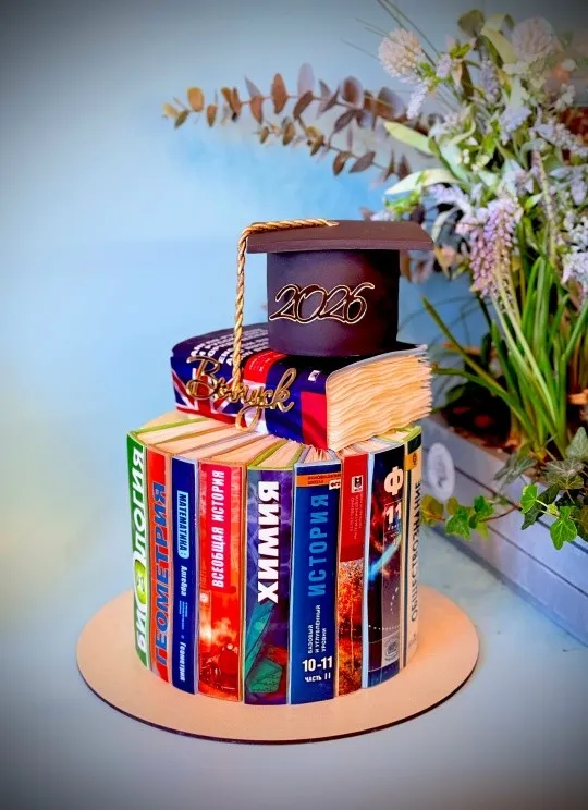 [anastasiya_bakery] Видеоурок «Торт с книгами на выпускной» (Анастасия Политыкина)