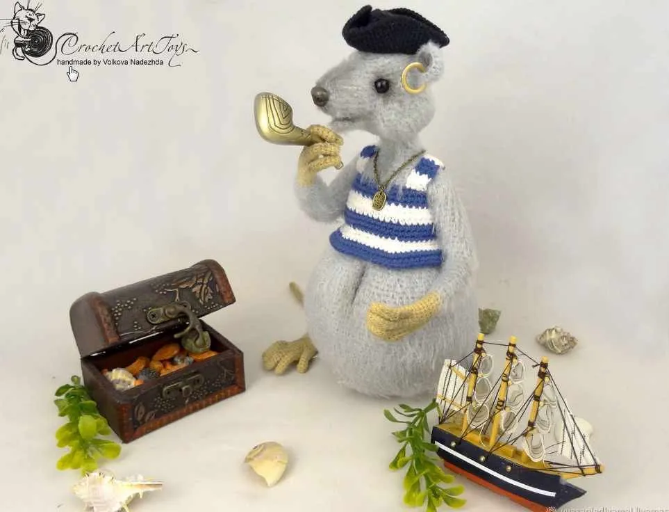 [Игрушка] Мастер класс Крыс-копилка  капитан Грей ( Надежда Волкова)
