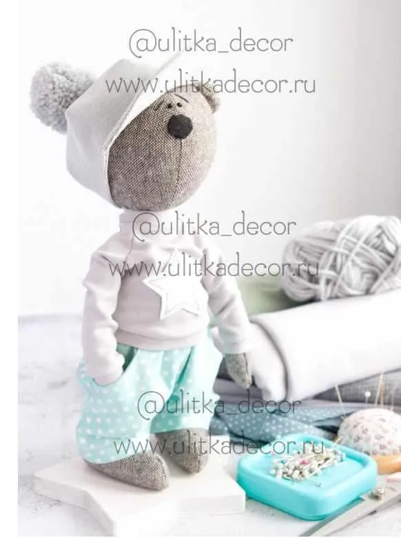 [ulitka_decor] Мишка из твида (Ульяна Костецкая)