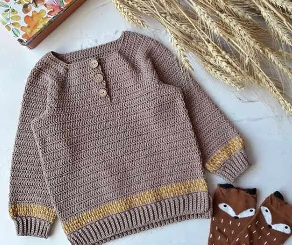 [Вязание]  Детский свитер «Every Day» (ksy_crochet)