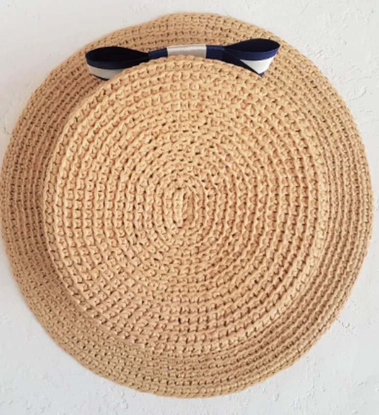 [Вязание] Шляпа из рафии Канотье «Шанель» (annetta_handmade)