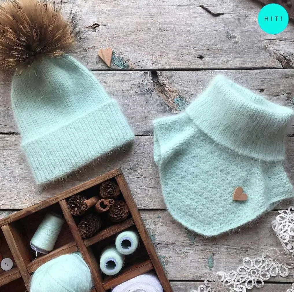 [ElfCrochet]Шапка и манишка крючком (Эльвира Рукосаева)