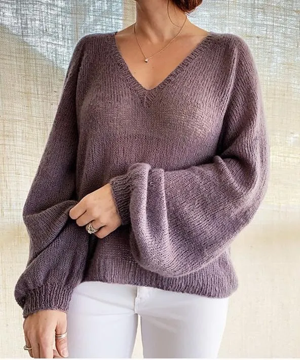 [Вяжи.ру] Модная блуза Mollis Sweater Blouse (Sabina Harnage)