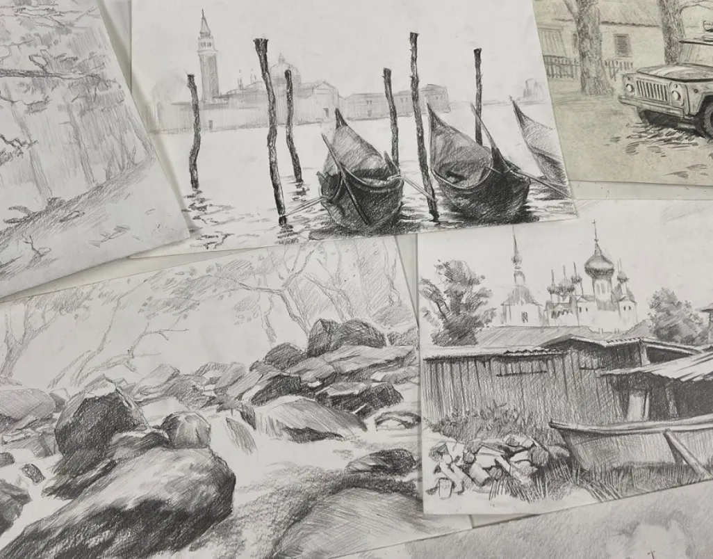 [Художник Online] Пейзажи простым карандашом. Тариф Без обратной связи (Роман Круглов)