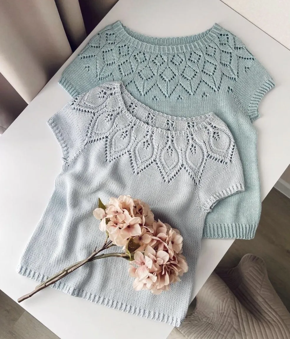 [Аvgustina_knit] Джемпер/футболка Diana (Юлия Гнатовская)