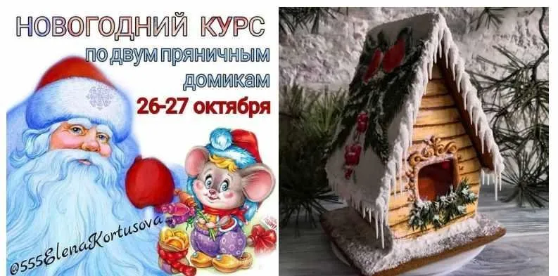 Новогодний курс по двум пряничным домикам (Елена Кортусова)
