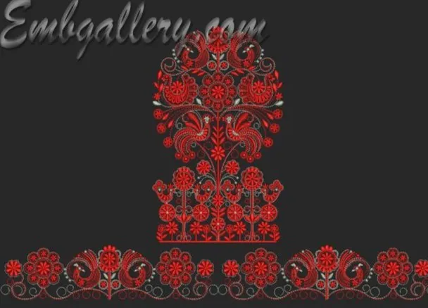 [Машинная вышивка] Дизайн для свадебного рушника «Весна - красна»  (Embgallery)