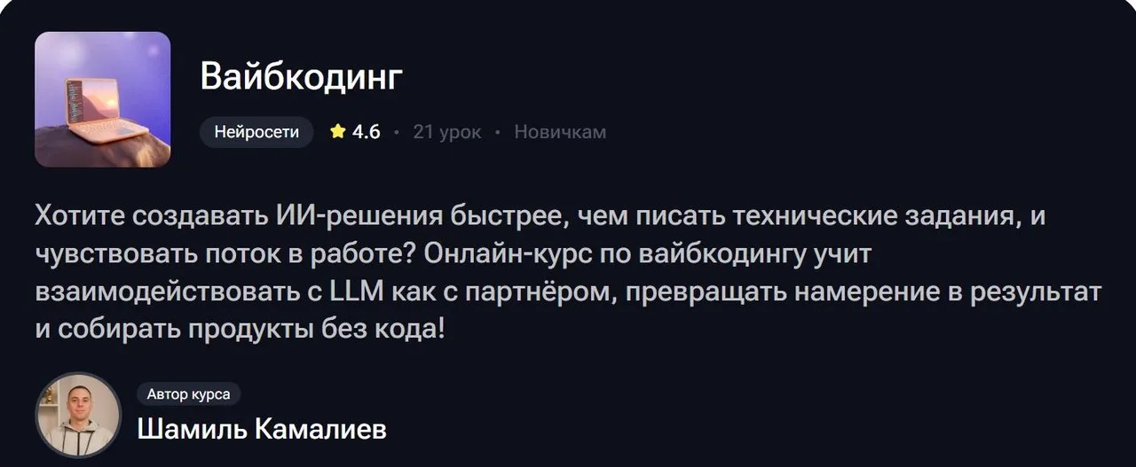 Вайбкодинг (Шамиль Камалиев)