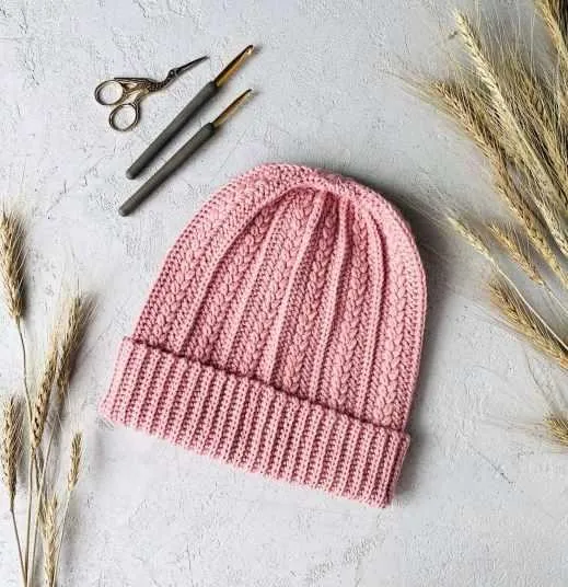 Шапка Spikelet hat крючок (Светлана Кочкина)