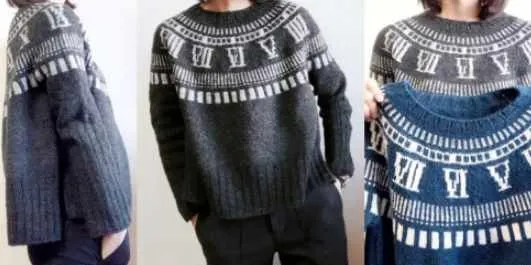 [Вязание] Пуловер с круглой кокеткой Time Sweater (Томоми Йошимото)