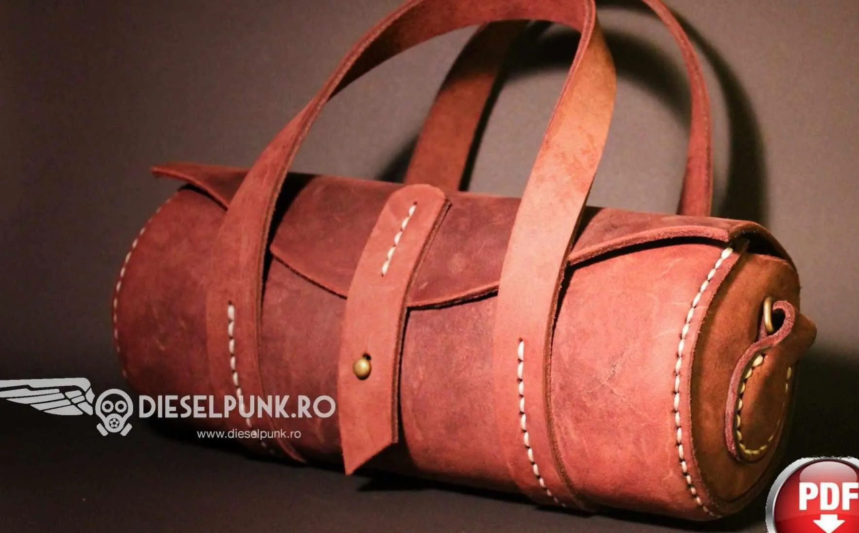 Выкройка кожаной сумки «Цилиндр» (DieselpunkRo)