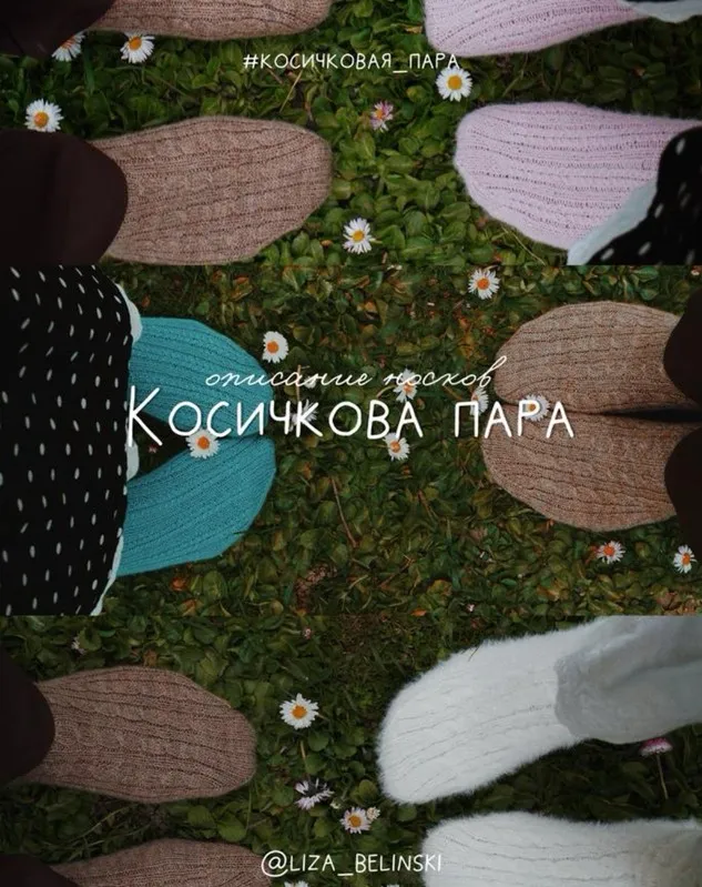 Носки Косичковая пара (Лиза Белинская)