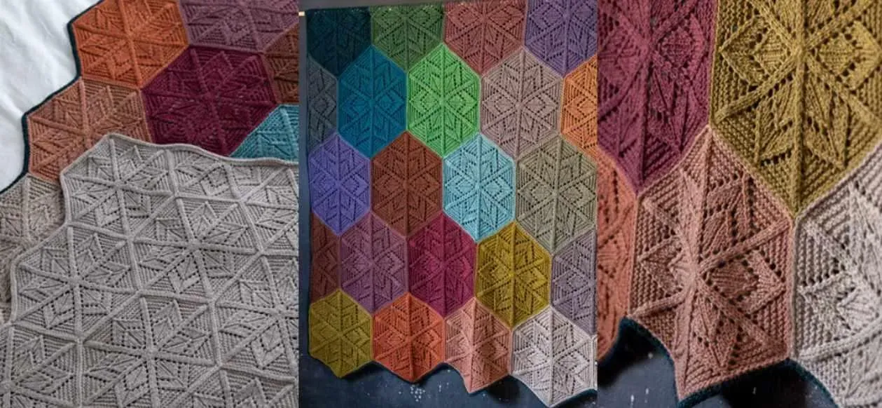 [Вяжи.ру] Плед спицами Starflower (Tin Can Knits)