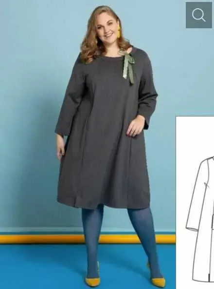 Платье силуэта «колокол» №15 — выкройка из Burda. Extra 3/2021 [Burda Style]