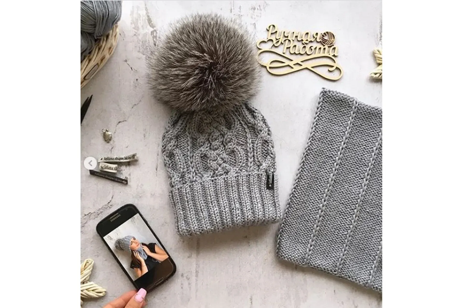 Комплект Вrilliants hat (tatiana_pompon)