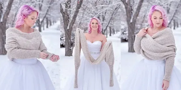 [Вяжи.ру]  Вязаный пуловер-шарф Snowfall (Chantal Miyagishima)