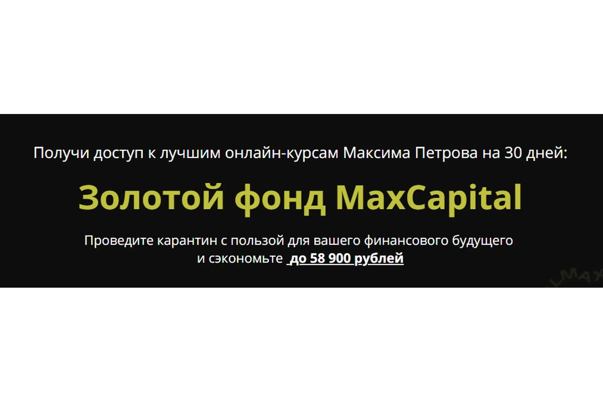Золотой фонд MaxCapital. Пакет - VIP (Максим Петров)