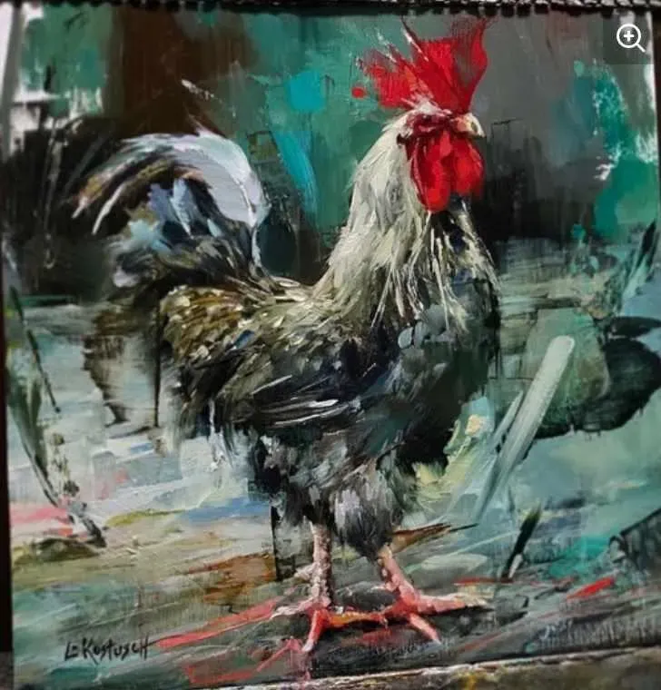 В стиле Lindsey Kustusch. Петух (Анна Маратканова)