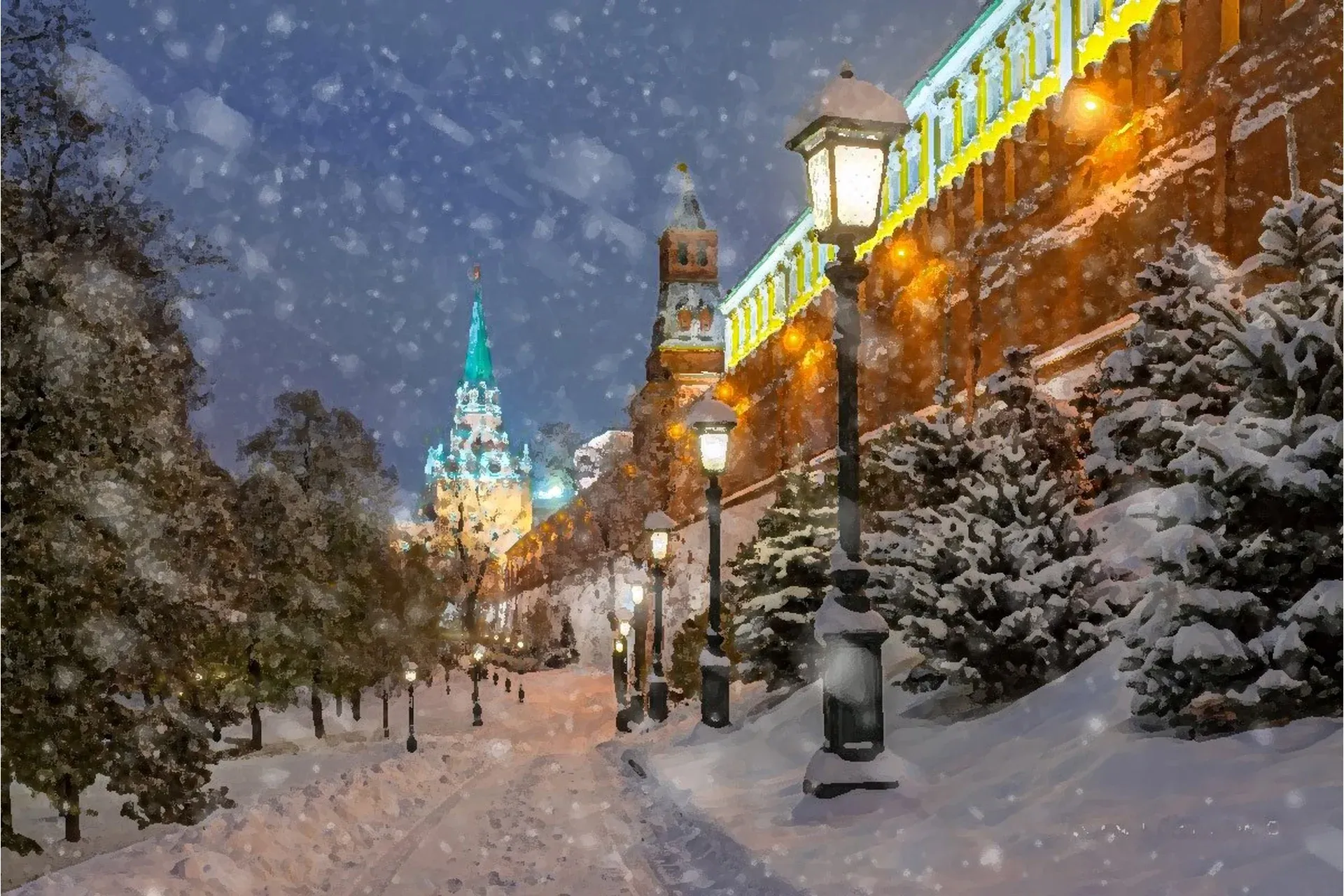 Огни Московского Кремля (Александр Кугель)