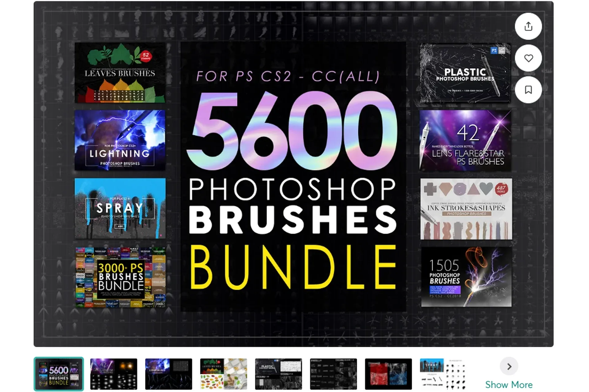 [CreativeMarket] Набор из 5600 кистей для Photoshop (ArtistMef)