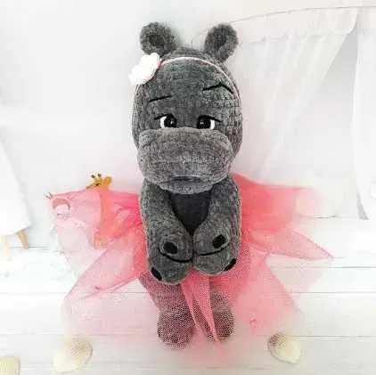 МК Бегемоша Глория (mimiknittedtoys)