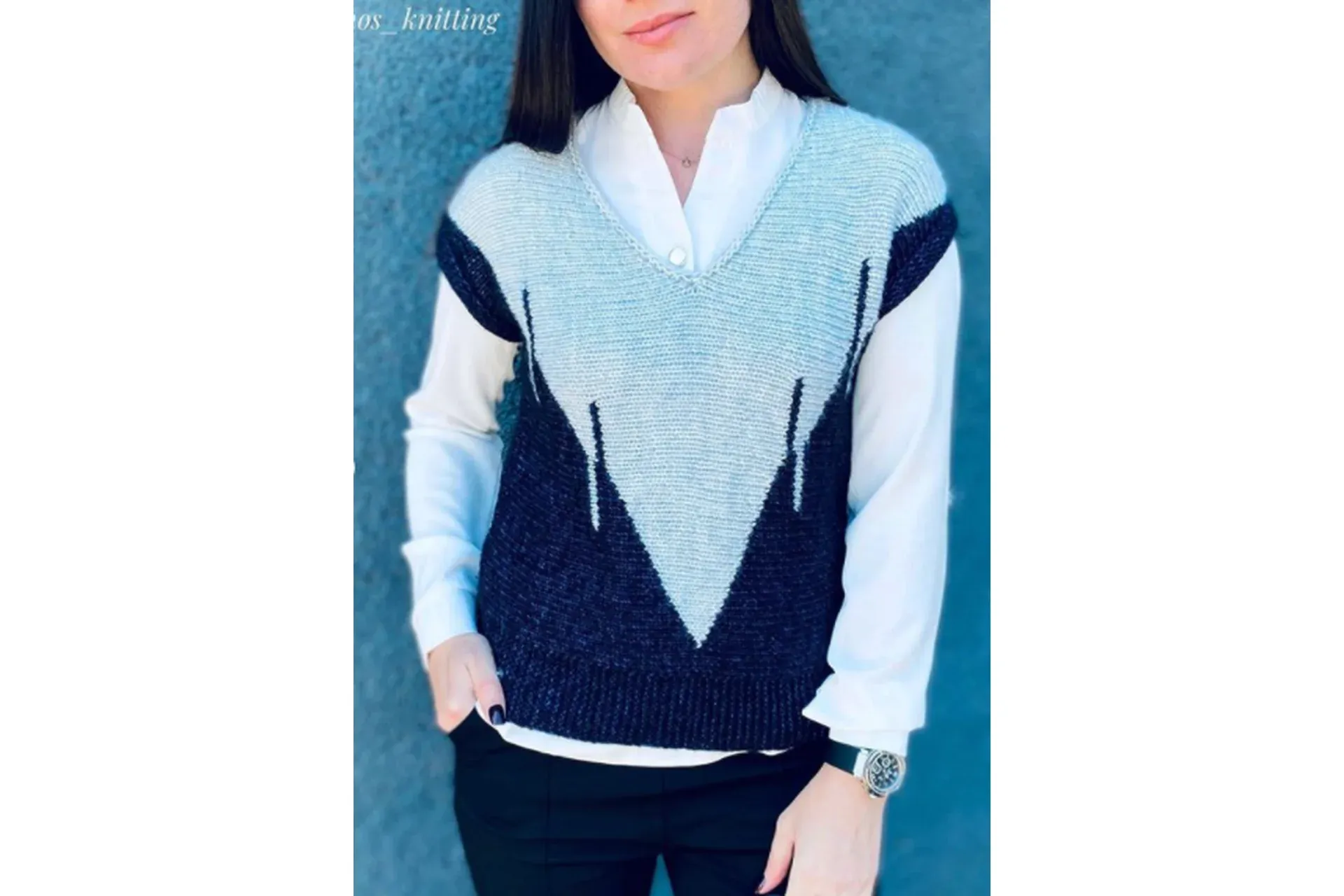 Жилет Line (mos_knitting)