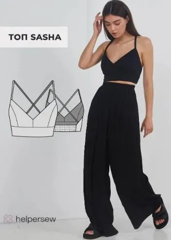 [Helpersew] Топ «Sasha» ОГ 80-96 Рост 176