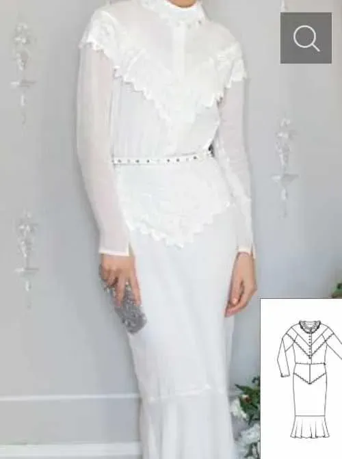 Платье приталенного силуэта №117 — выкройка из Burda 8/2013 (Burda Style)
