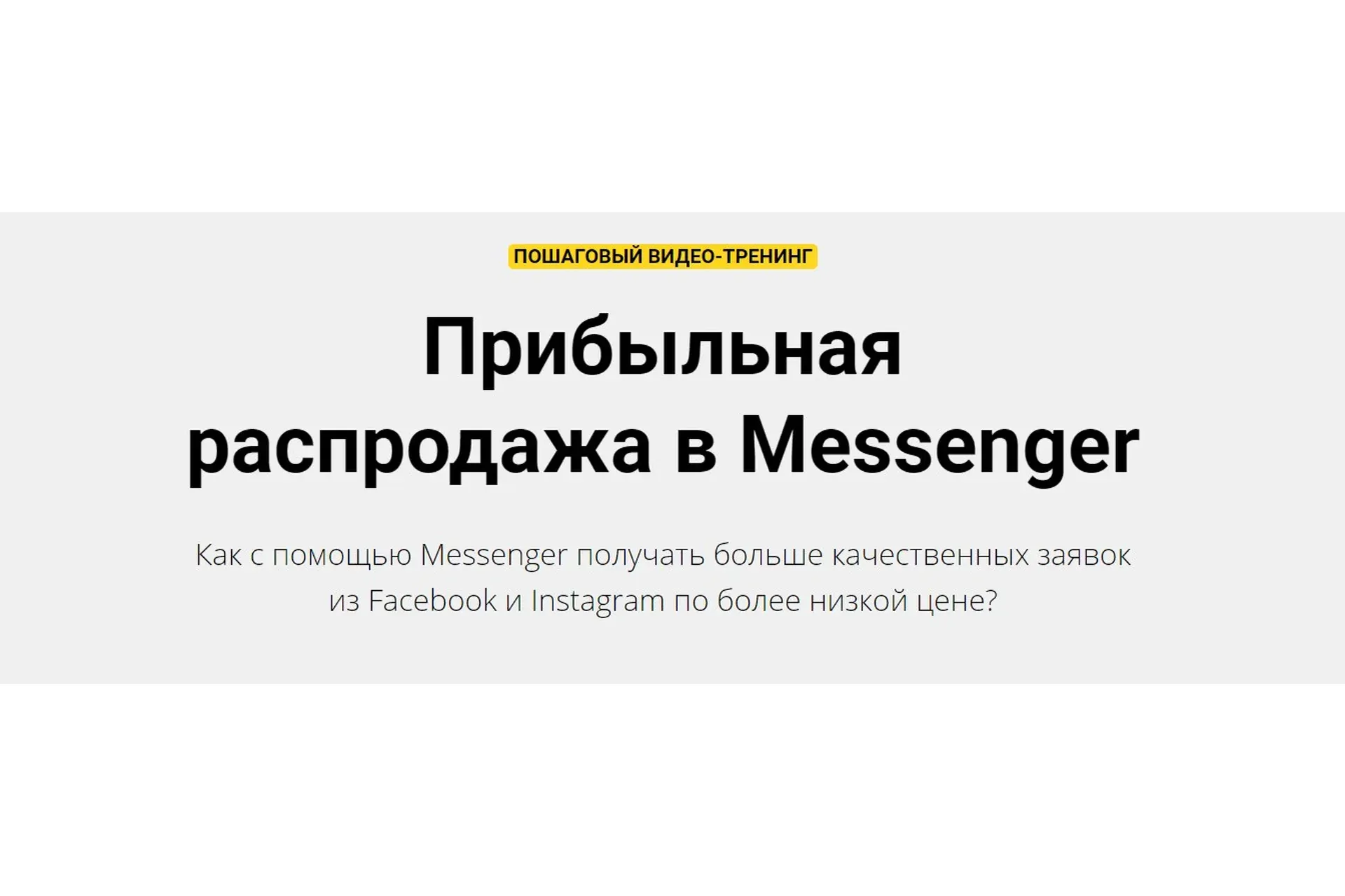 Прибыльная распродажа в Messenger (Зуши Плетнев)