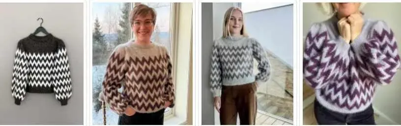 [Вяжи.ру] Пуловер с рукавами буфами PUFFY ZIGZAG (NORgardknitters)