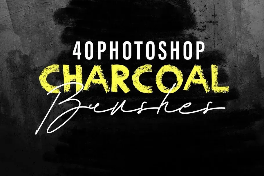 [CreativeMarket] 40 Charcoal Photoshop Brushes (ScaryClown)
