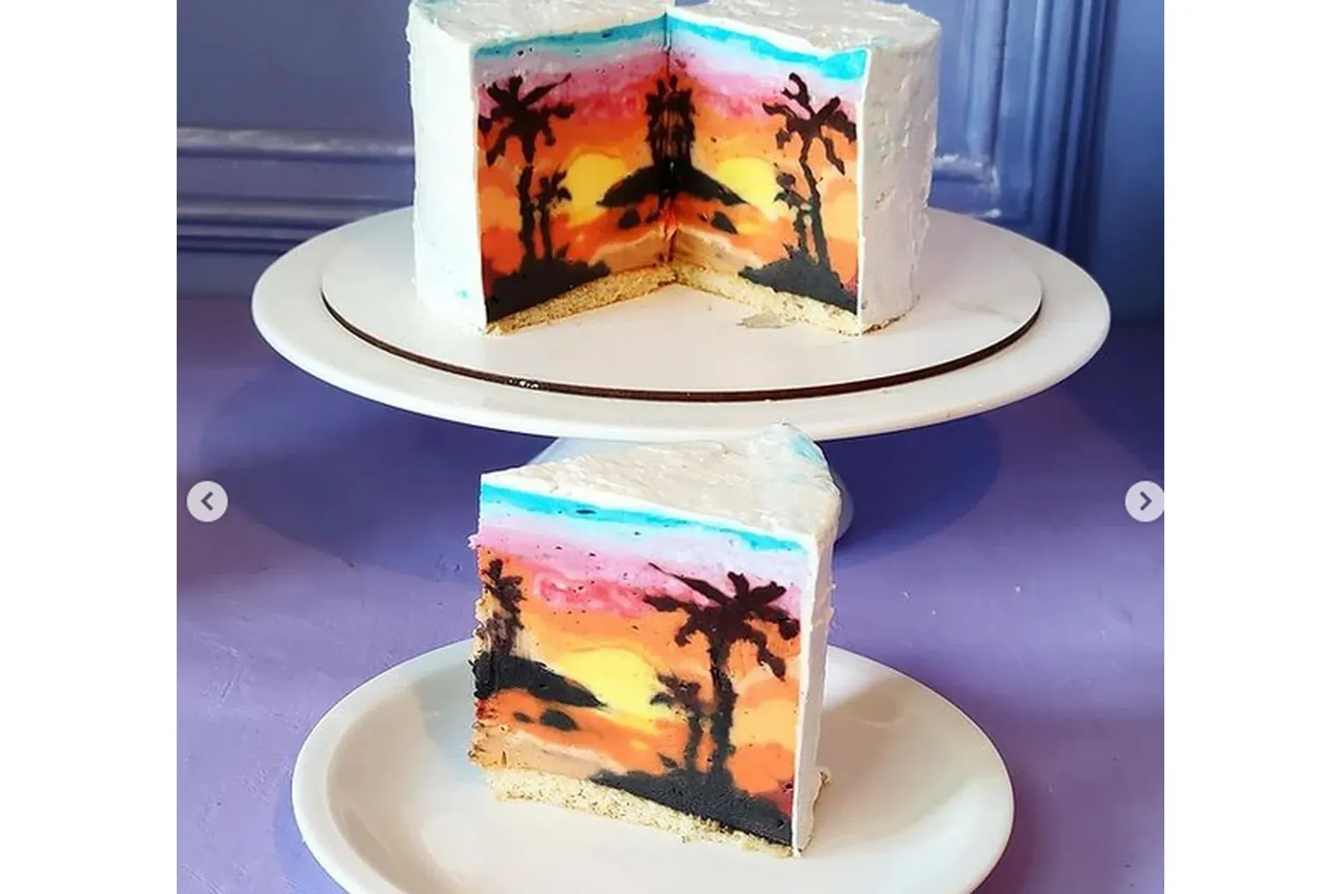 Мастер класс в технике cakeinside «Закат» (Евгения Кизленко)