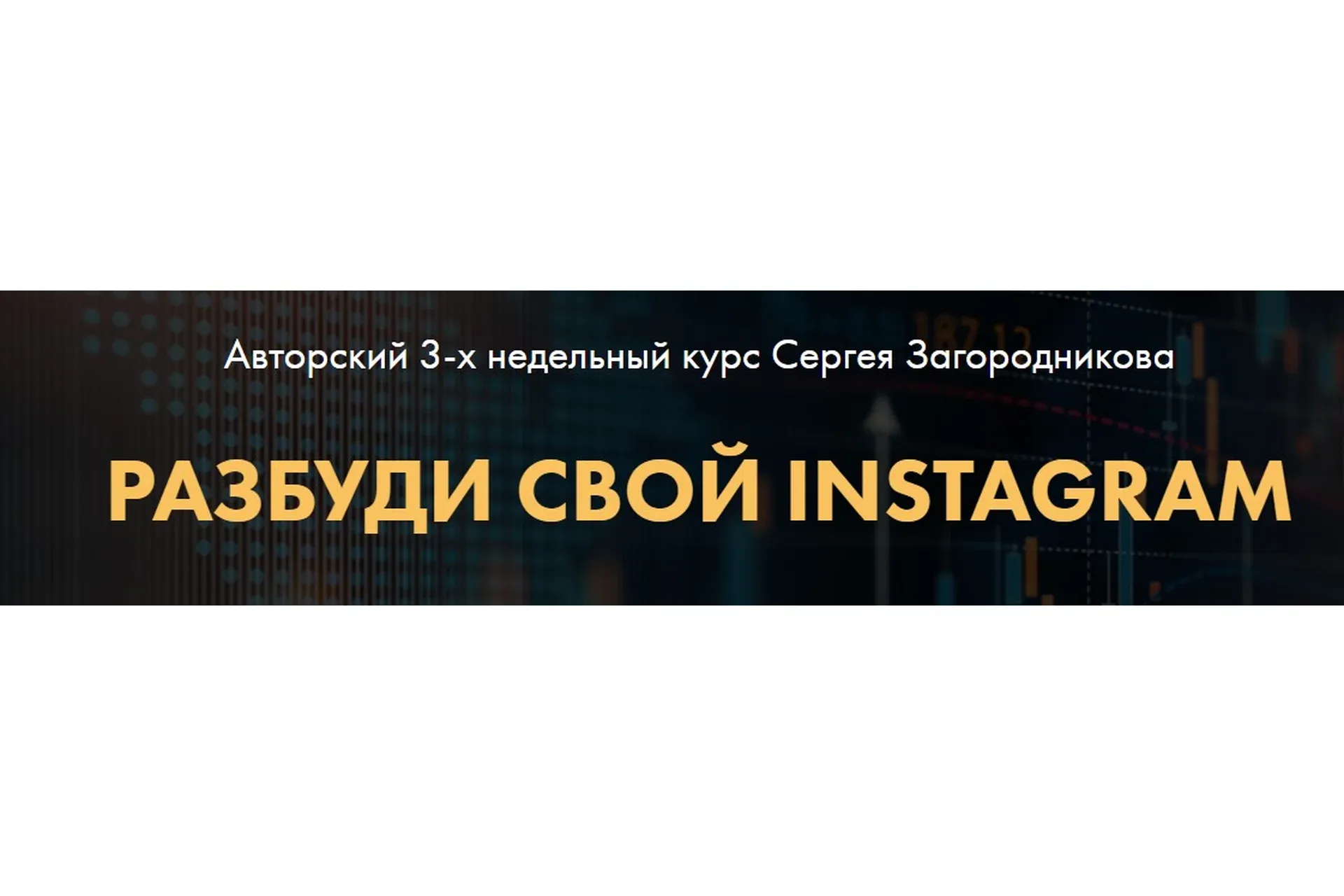 Разбуди свой instagram. Тариф  Стандарт (Сергей Загородников)