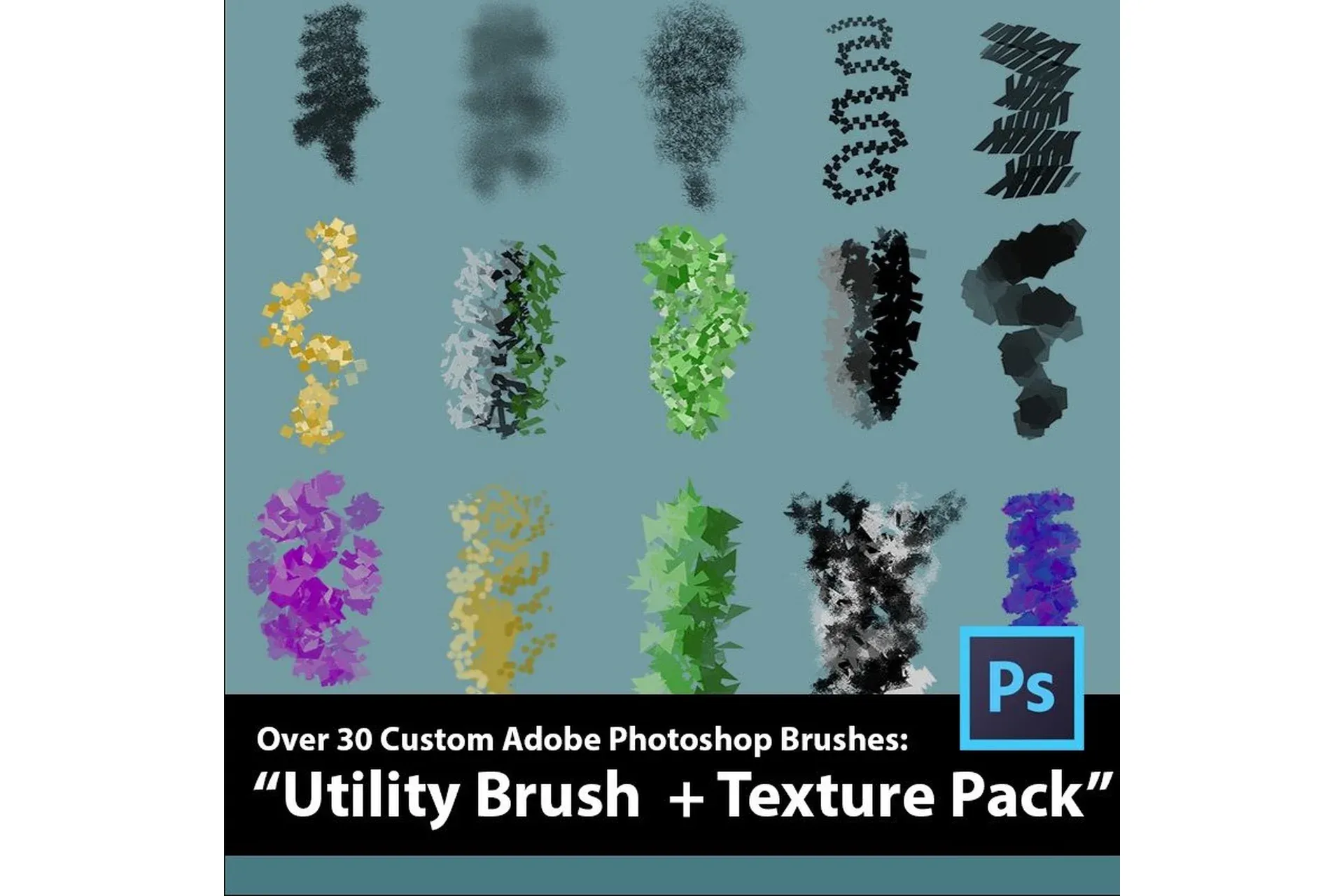 Кисти и текстуры для фотошоп / Utility Photoshop Brush & Texture Pack (Аарон Блейз)