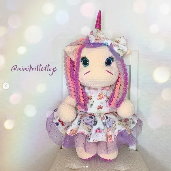 Единорожка Крошка Кенди (mimiknittedtoys)