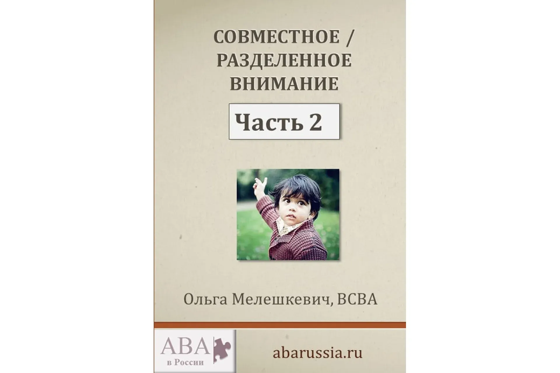 [ABARussia] Совместное / Разделенное Внимание у ребенка с РАС. Часть 2 (Ольга Мелешкевич)