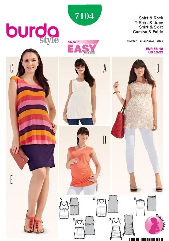 Туника без рукавов №7104 — выкройка из Каталог Burda осень-зима/2015/2016 [Burda Style]